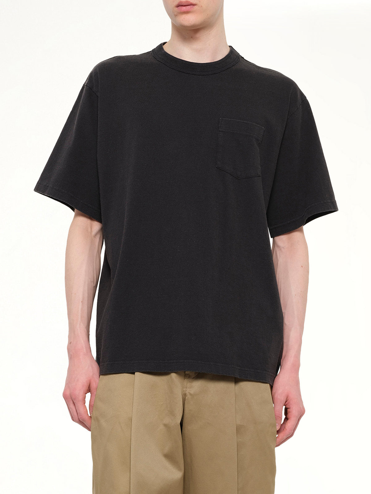 Cotton Jersey T-Shirt in Black