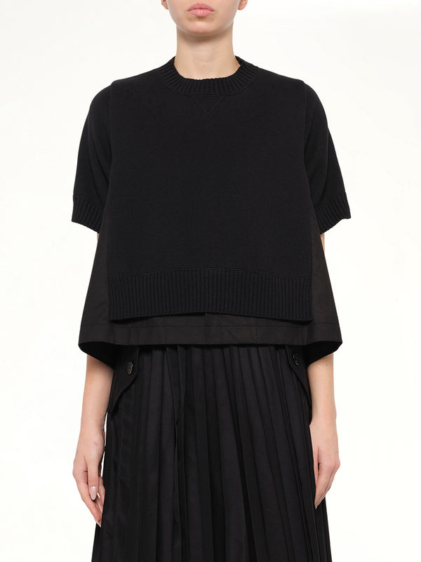 Cotton Weather x Cotton Cashmere Knit Sweater in Black