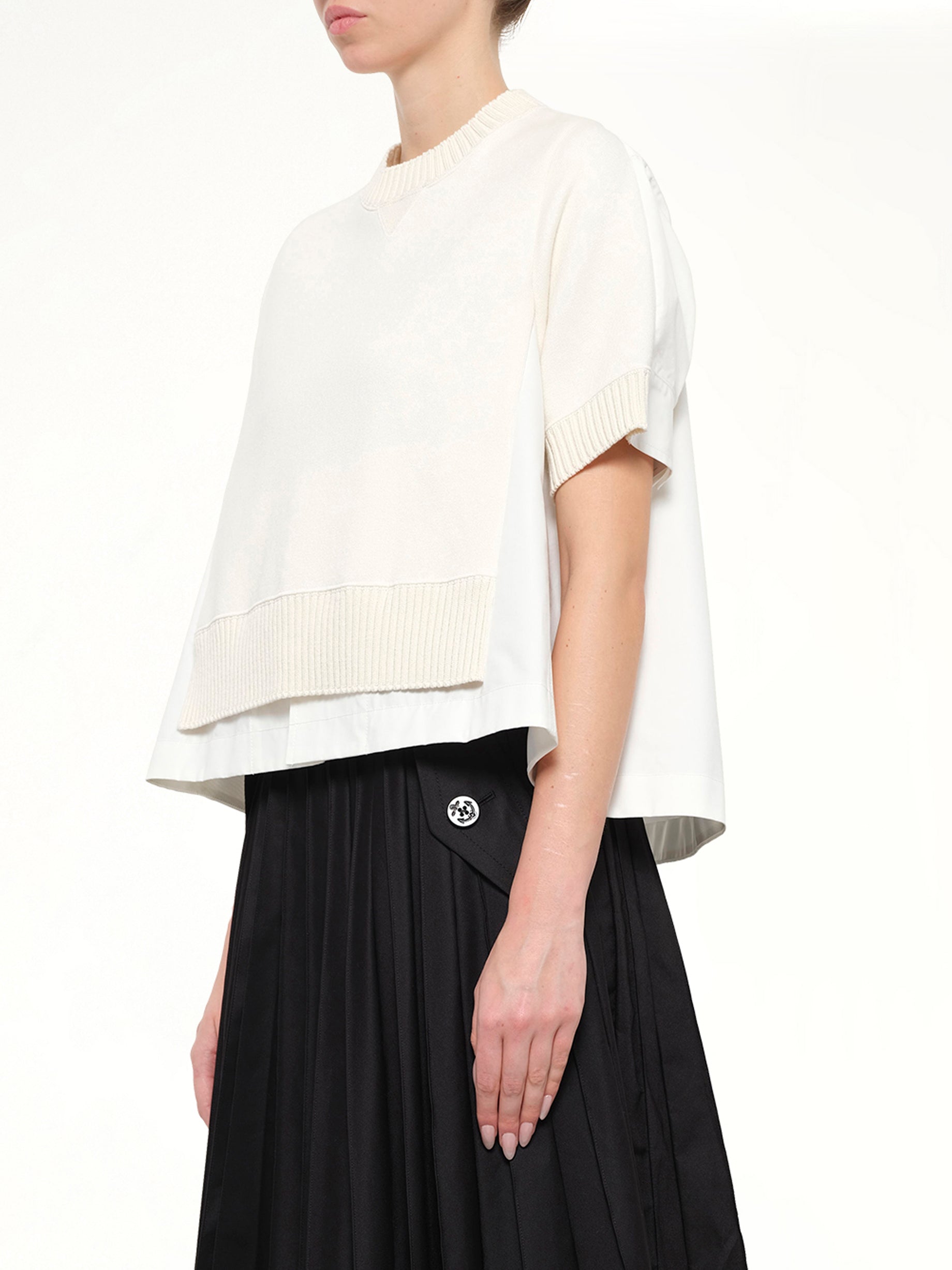 Cotton Weather x Cotton Cashmere Knit Sweater in Off White