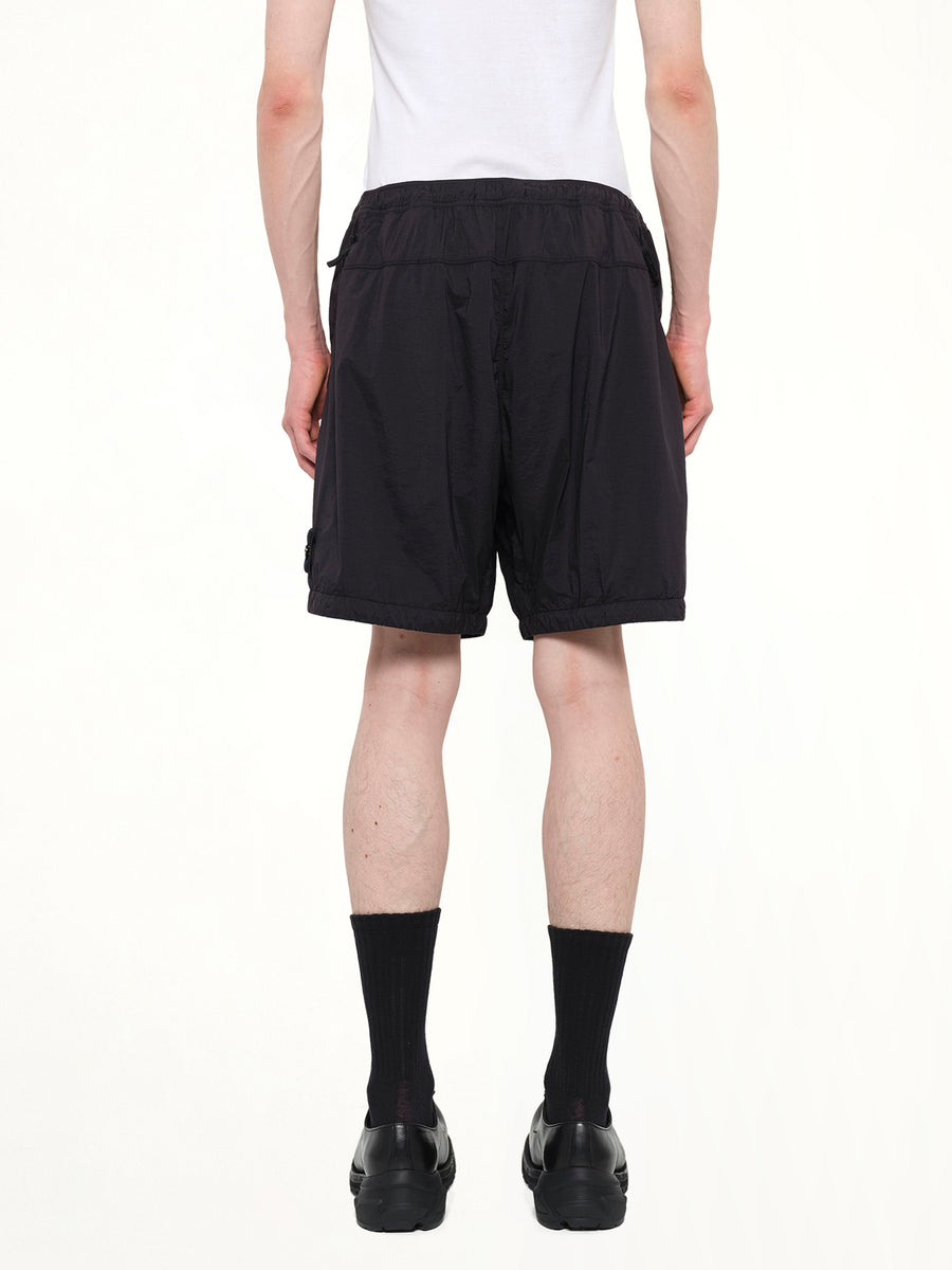 L100004 Ultra Light Nylon Stretch Shorts in Black
