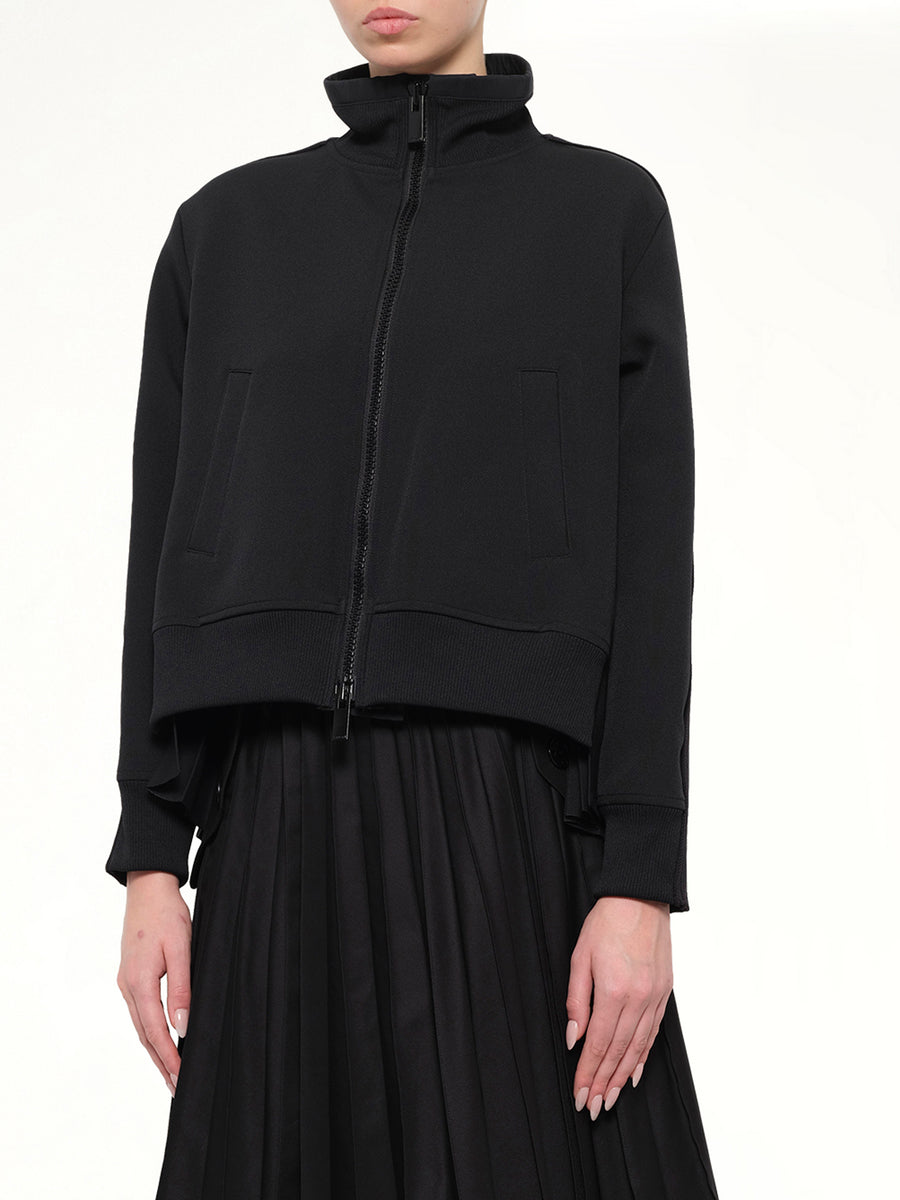 Matelasse Twill Blouson in Black