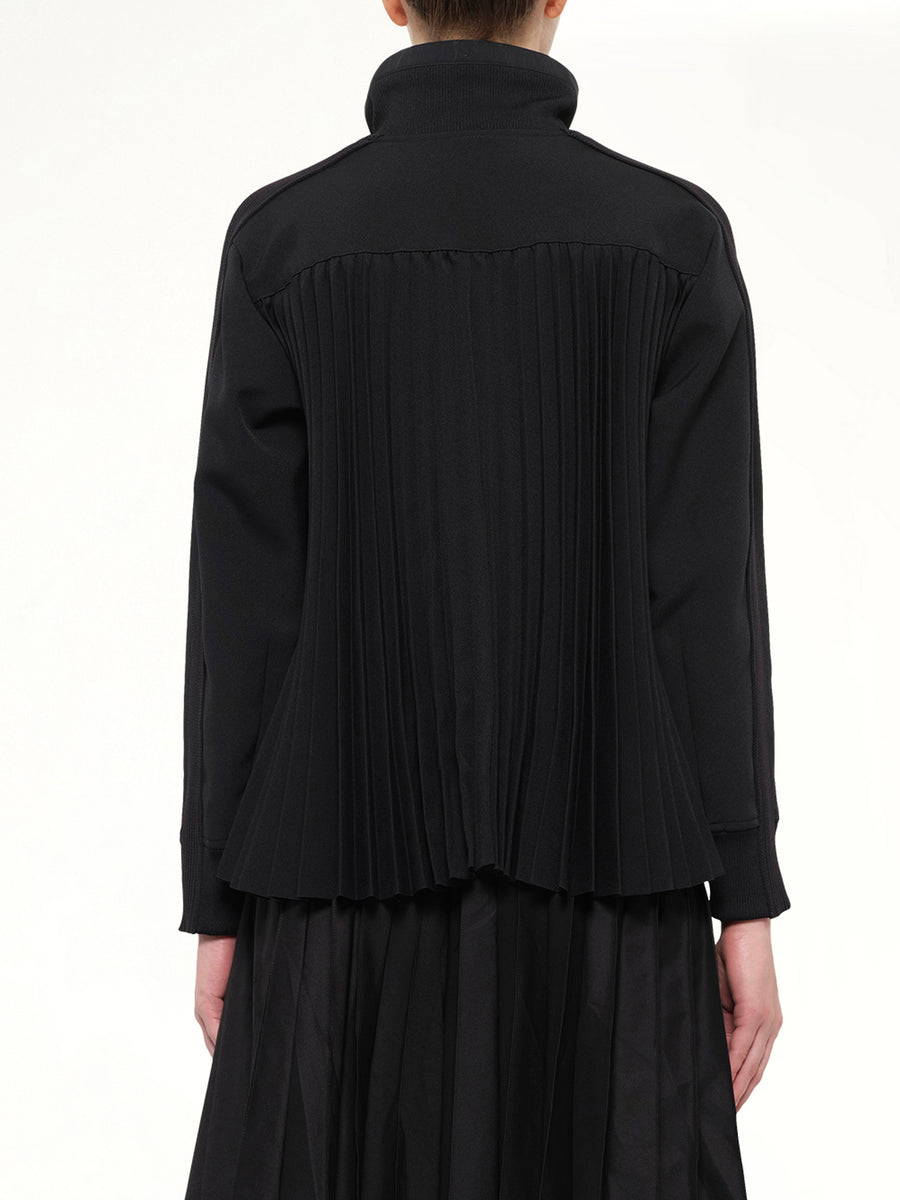Matelasse Twill Blouson in Black