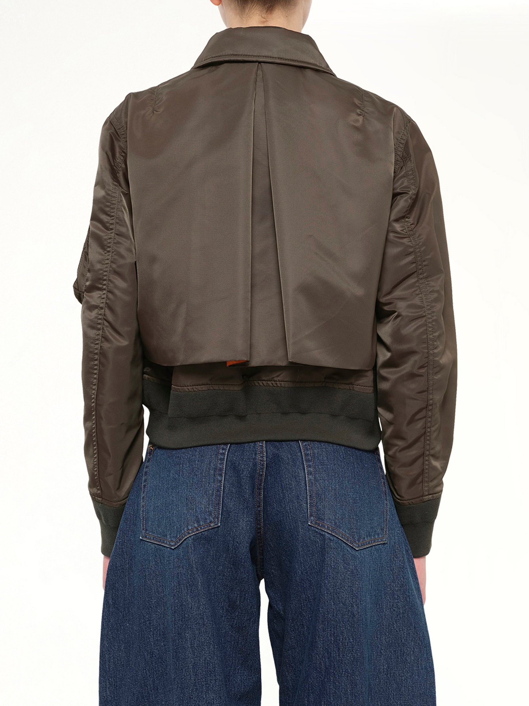 Nylon Twill Blouson in Dark Khaki