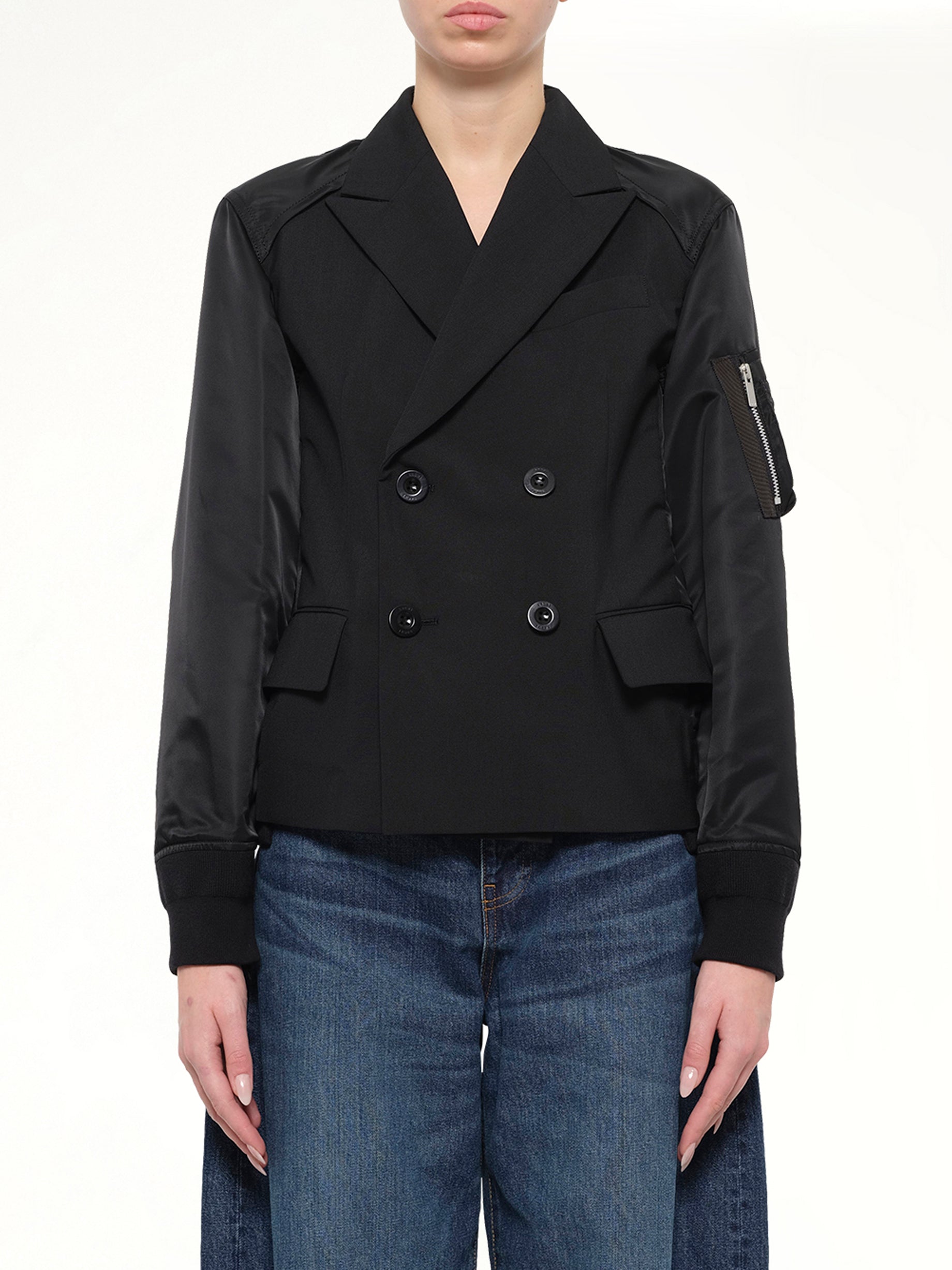 Suiting x Nylon Twill Jacket in Black