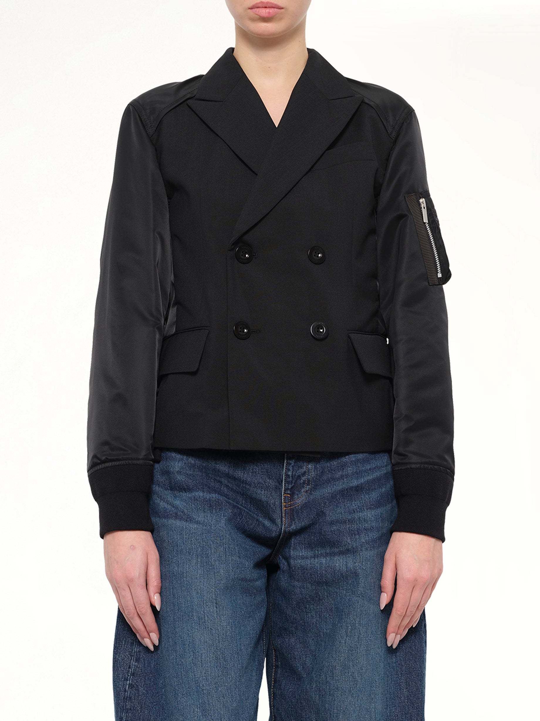 Suiting x Nylon Twill Jacket in Black