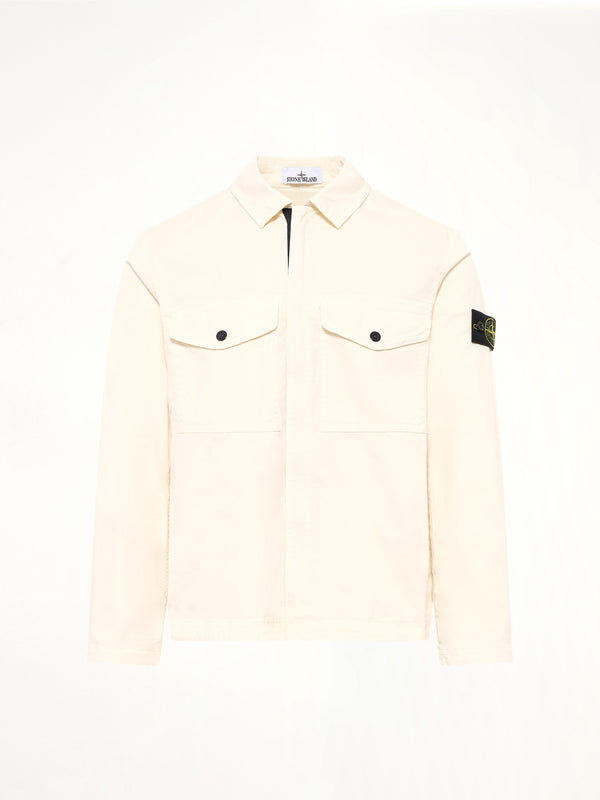 1200003 Stretch Organic Cotton Shirt in Ivory
