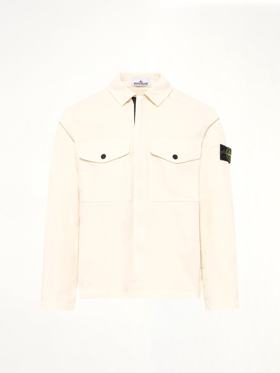 1200003 Stretch Organic Cotton Shirt in Ivory