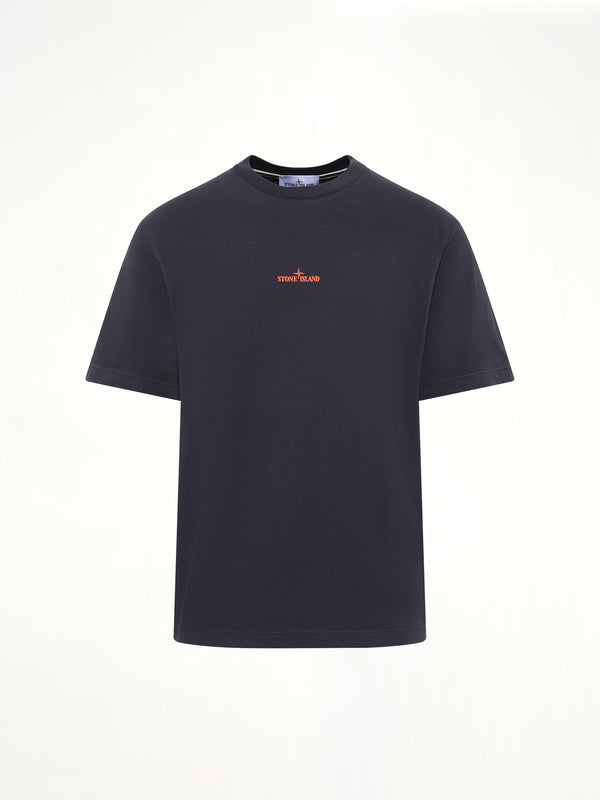 2100001 Cotton Logo T-Shirt in Blue Navy