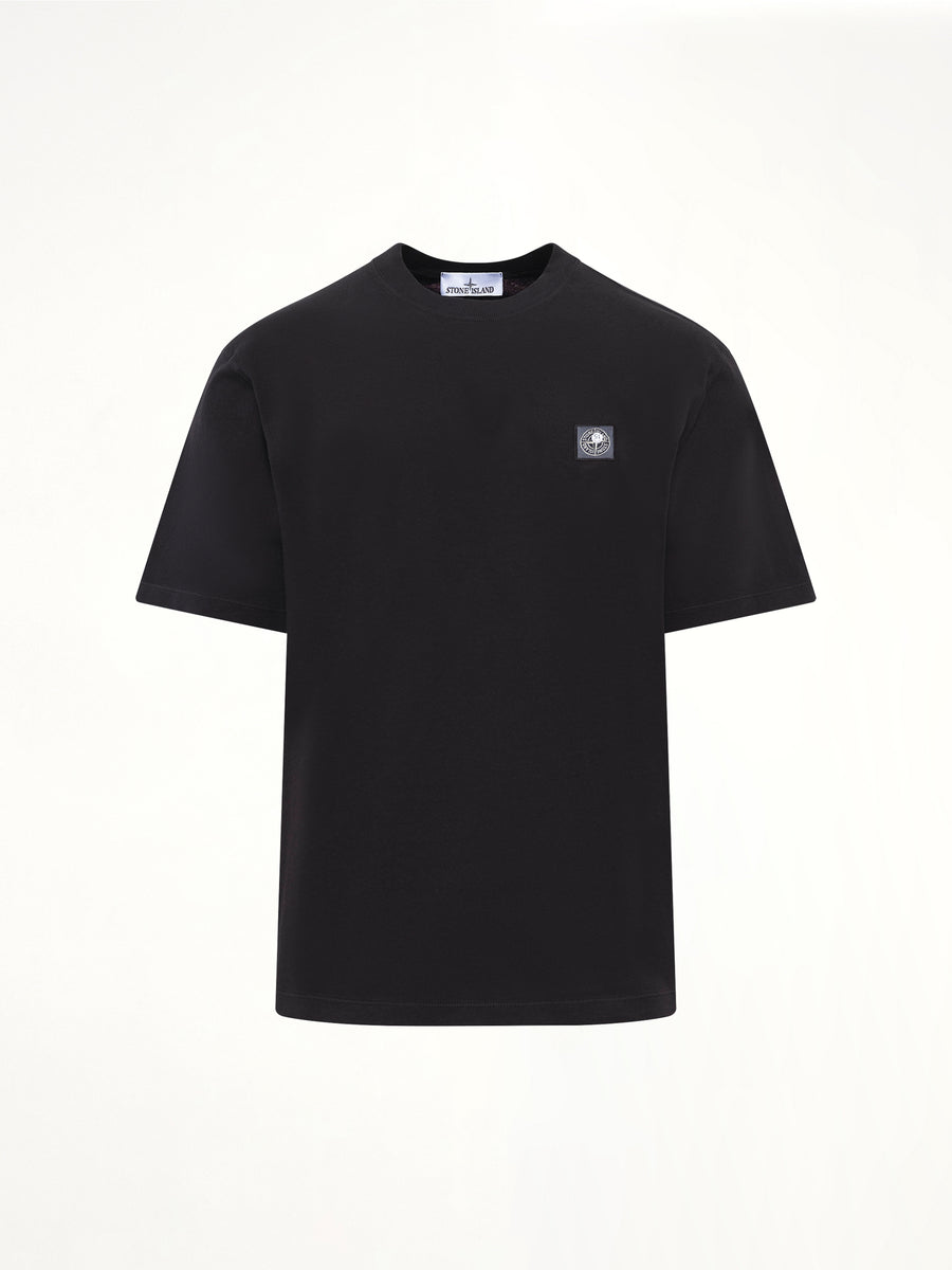 2100030 Cotton Compass Patch T-Shirt in Black