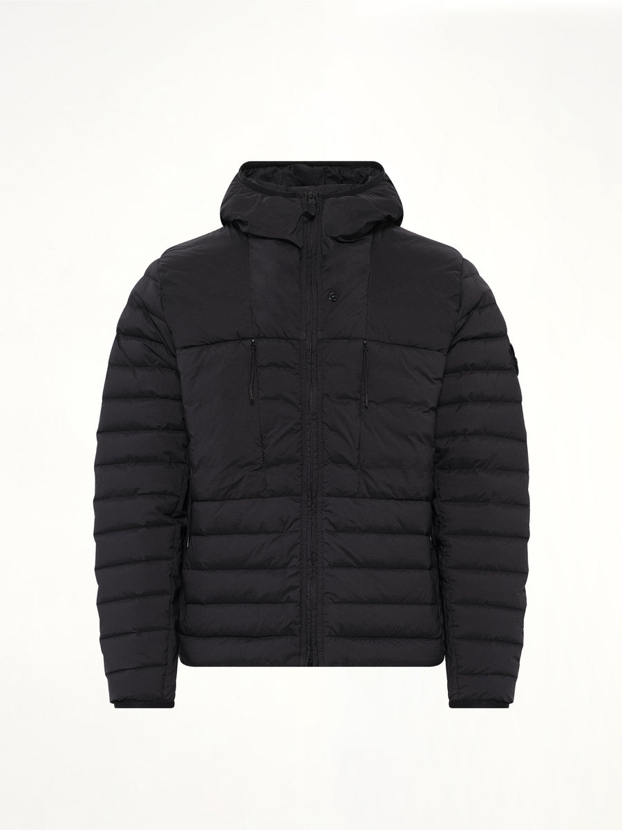 4100107 Seamless Tunnel Nylon Down Jacket in Black