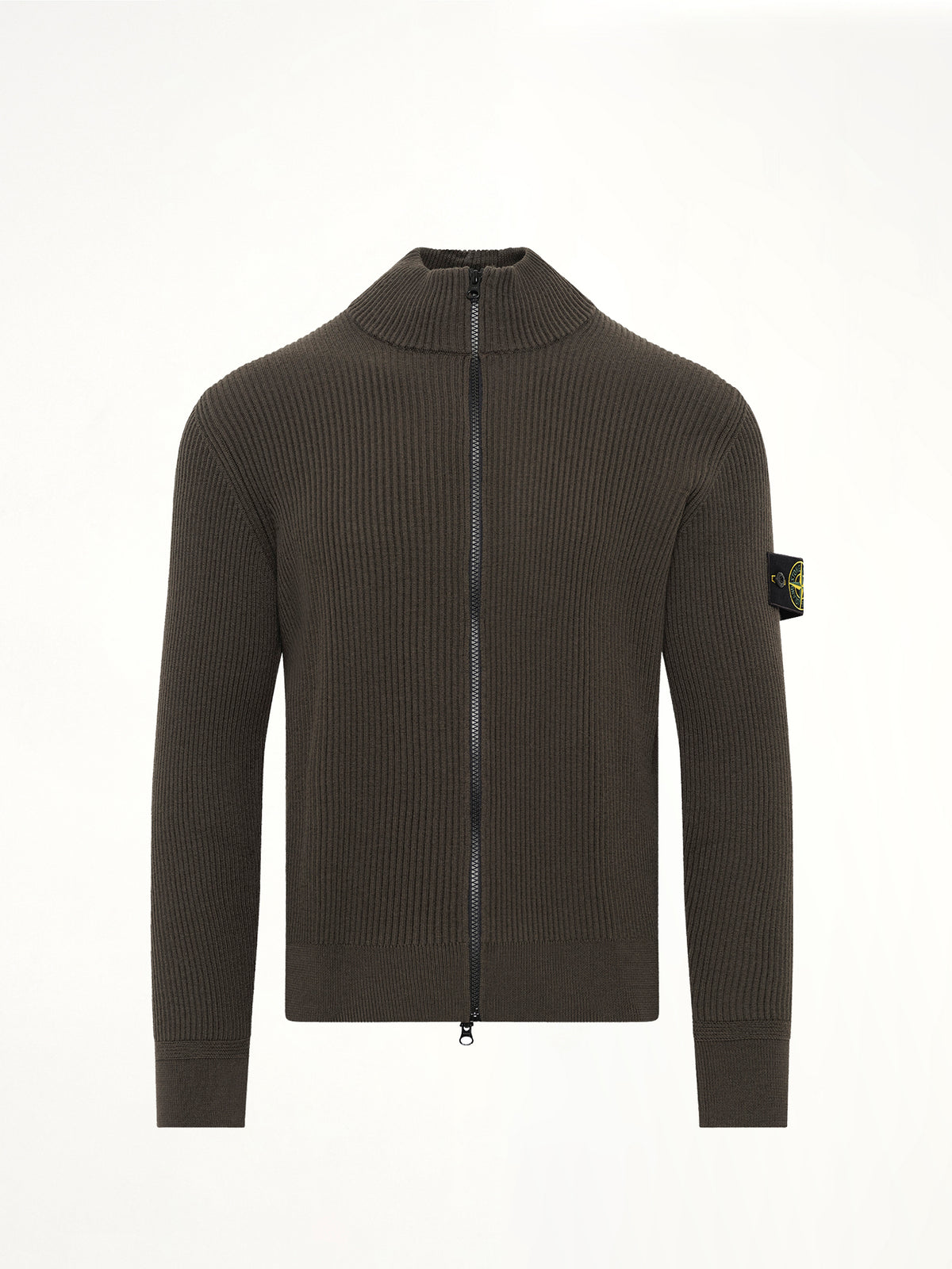 5100017 Full Rib RWS Wool Cardigan in Coal Grey