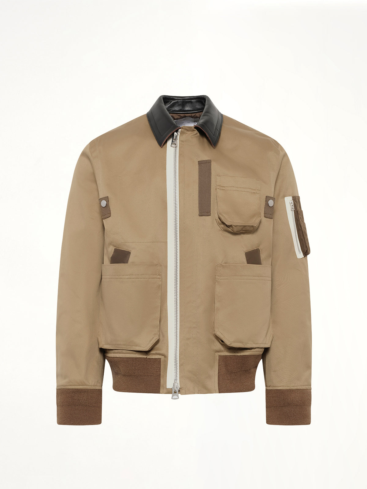 Cotton Chino Blouson in Dark Beige