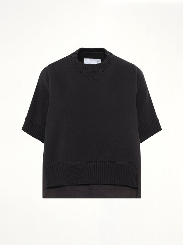 Cotton Weather x Cotton Cashmere Knit Sweater in Black