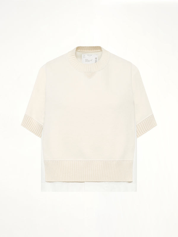 Cotton Weather x Cotton Cashmere Knit Sweater in Off White