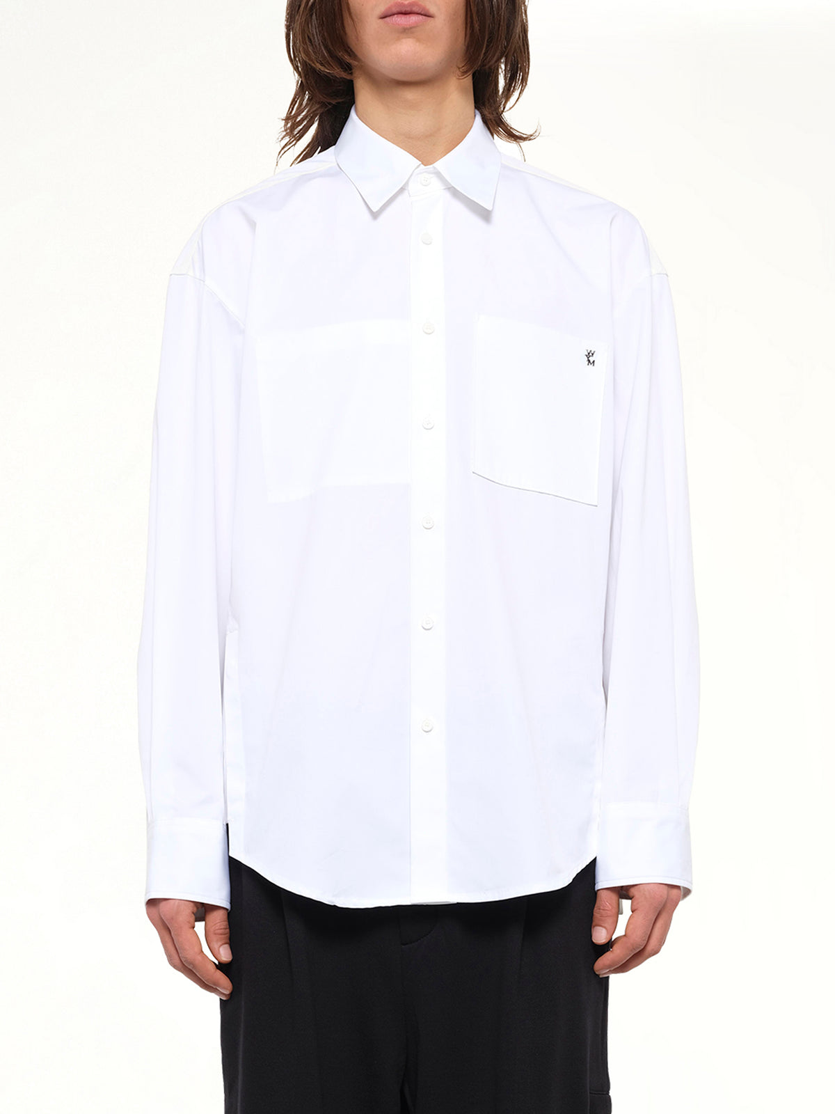 2 Pocket LS Shirt in White