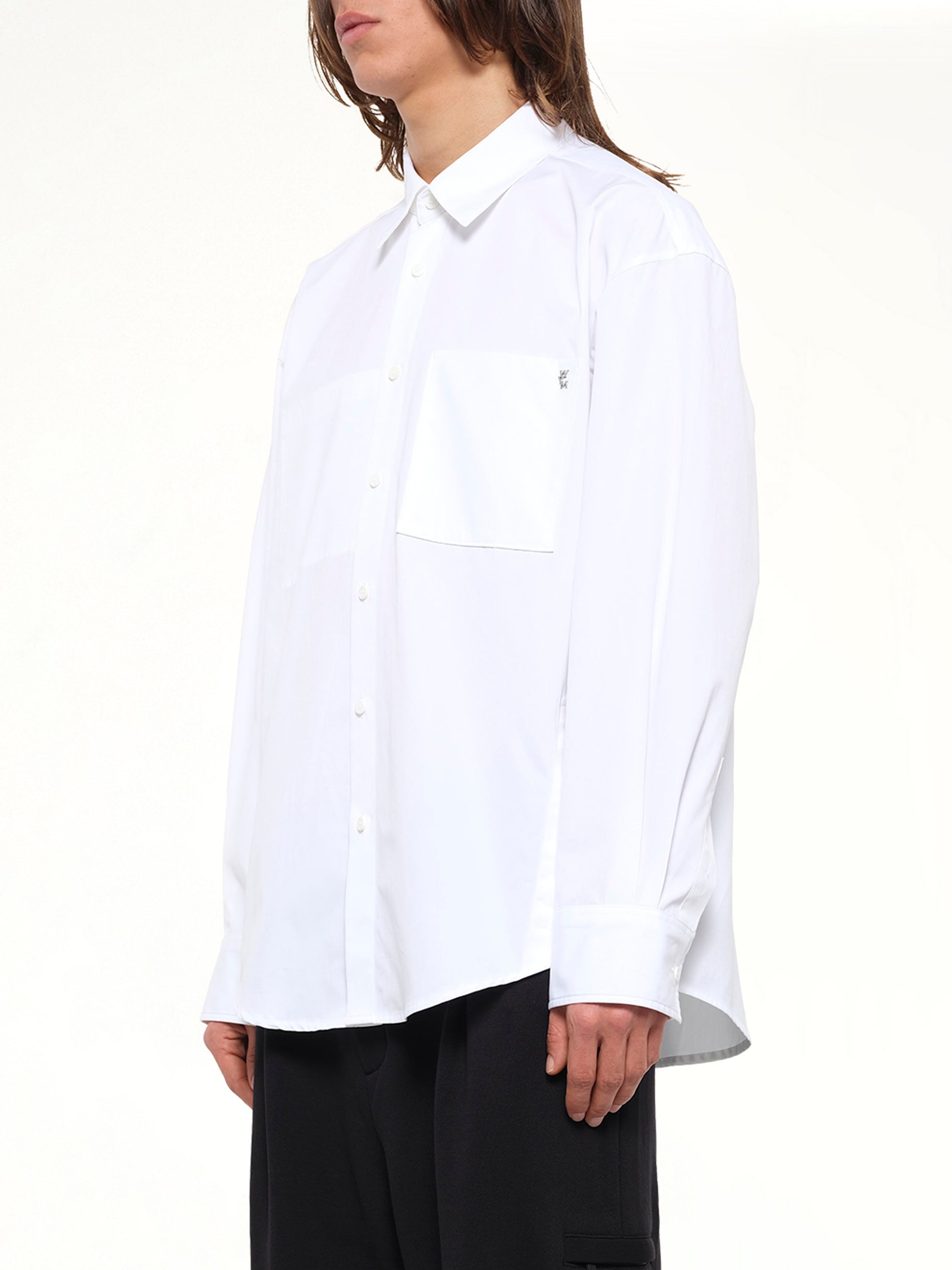 2 Pocket LS Shirt in White