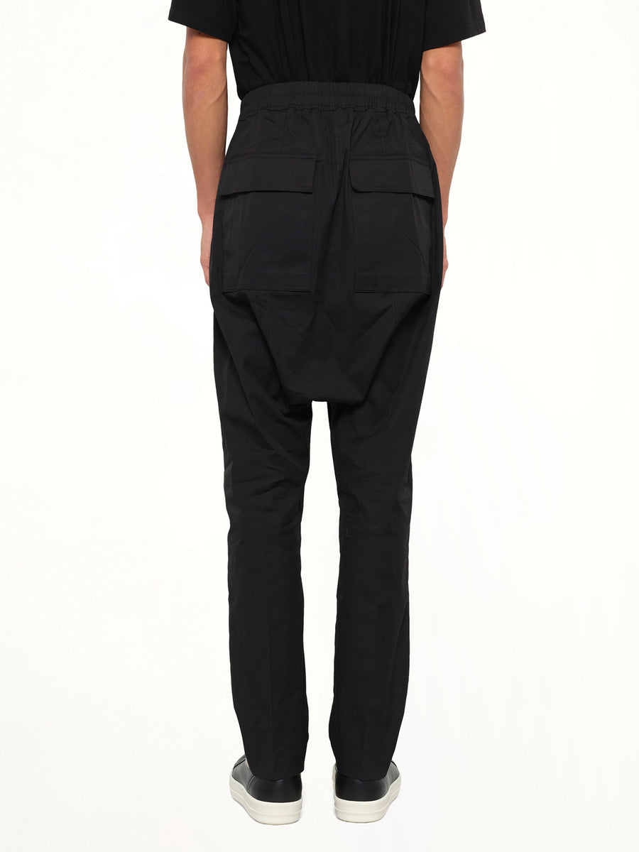Cotton Poplin Drawstring Long in Black