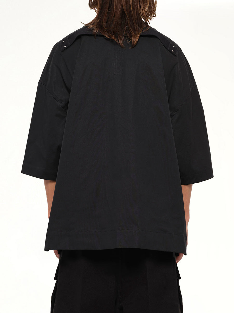 Cotton Twill Magnum Tommy Shirt in Black