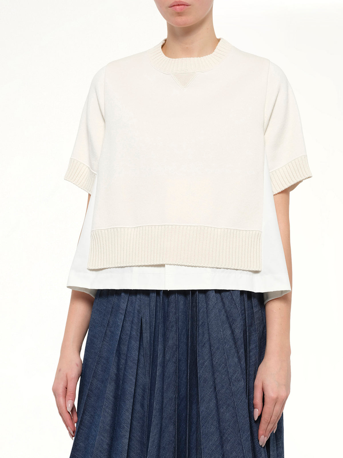Cotton Weather x Cotton Cashmere Knit Sweater in Off White