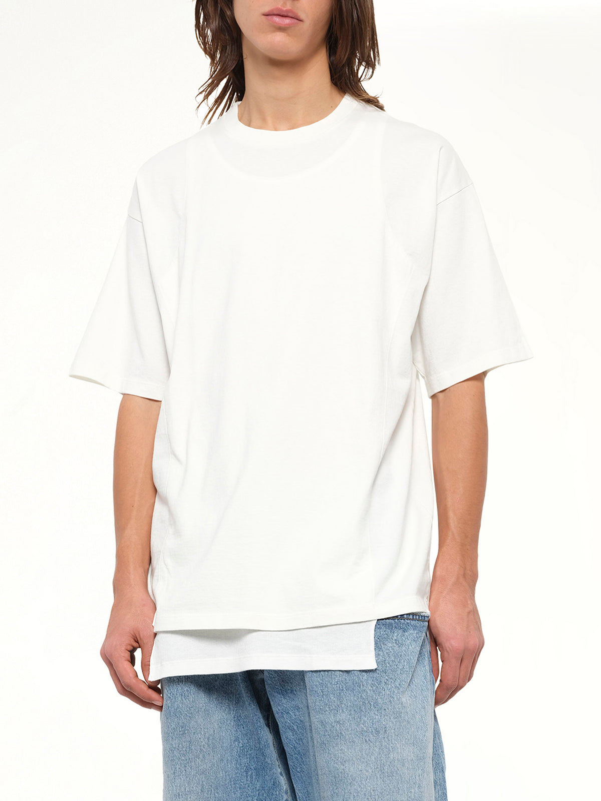 Double Layered T-Shirt in Off White