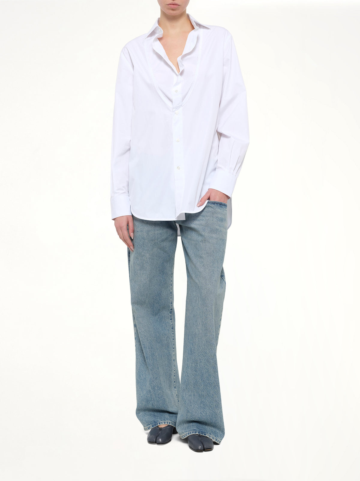Exposed 5 Pocket Denim Jeans in Ice Blue