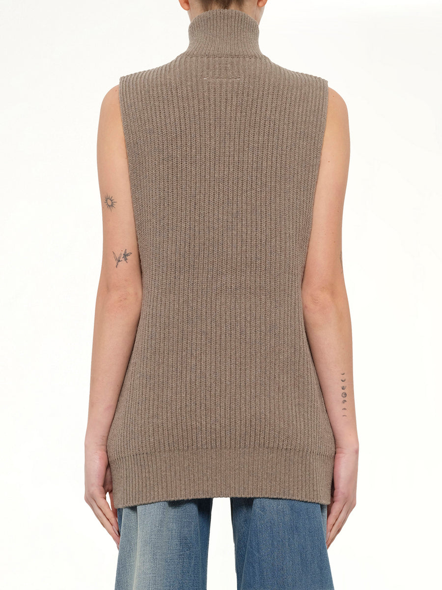 Gilet in Beige Melange