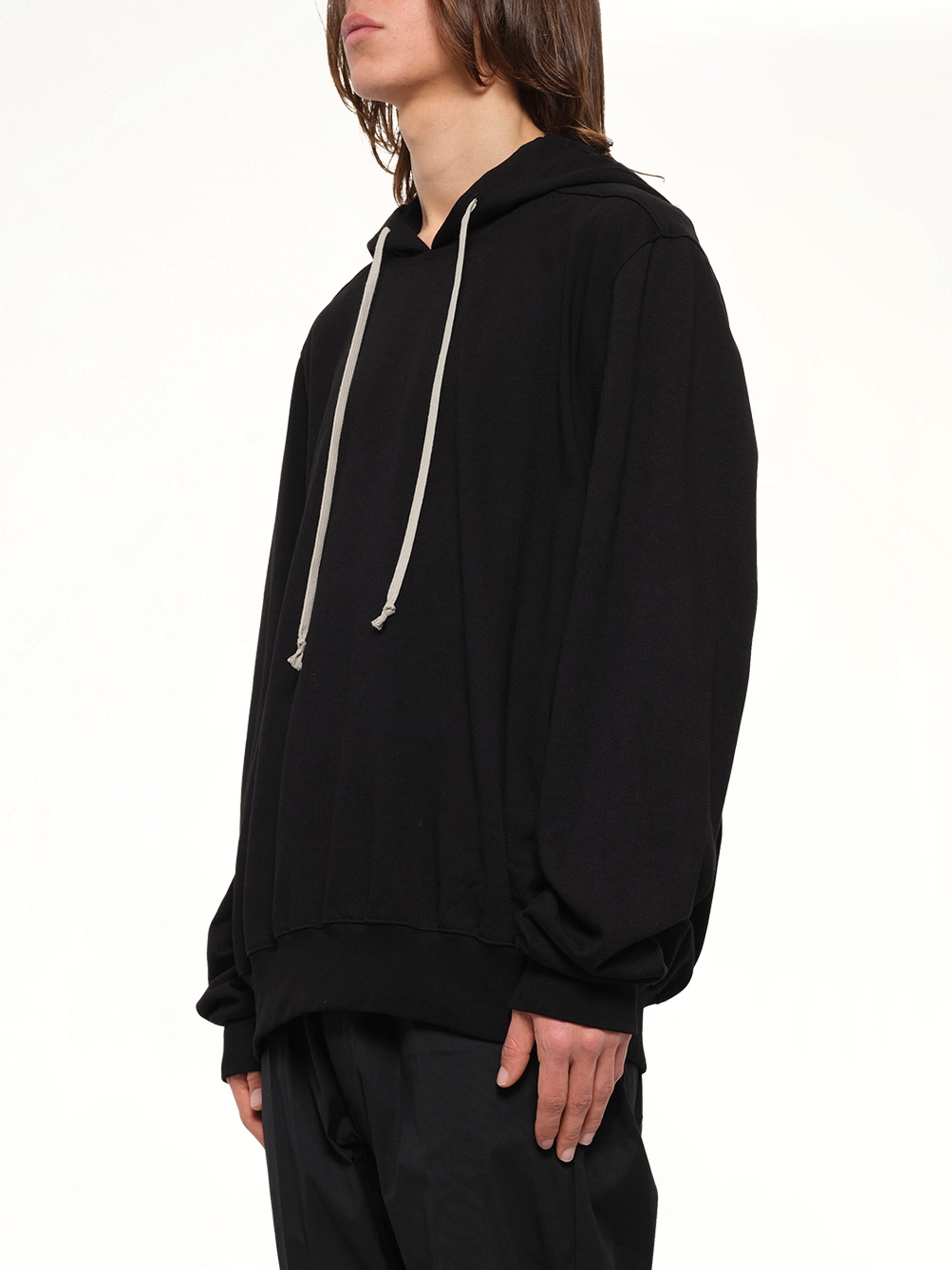 Heavy Jersey Hoodie in Black