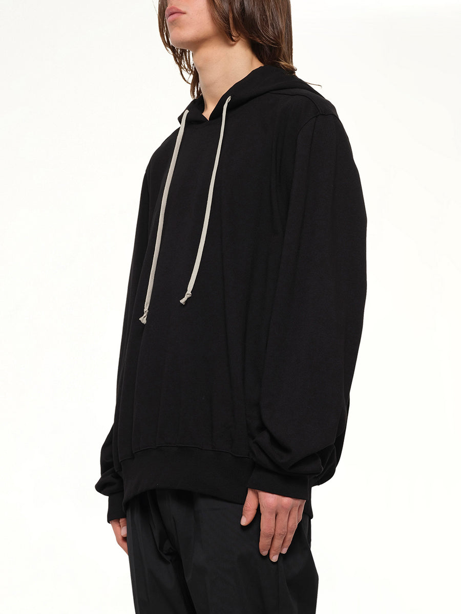 Heavy Jersey Hoodie in Black