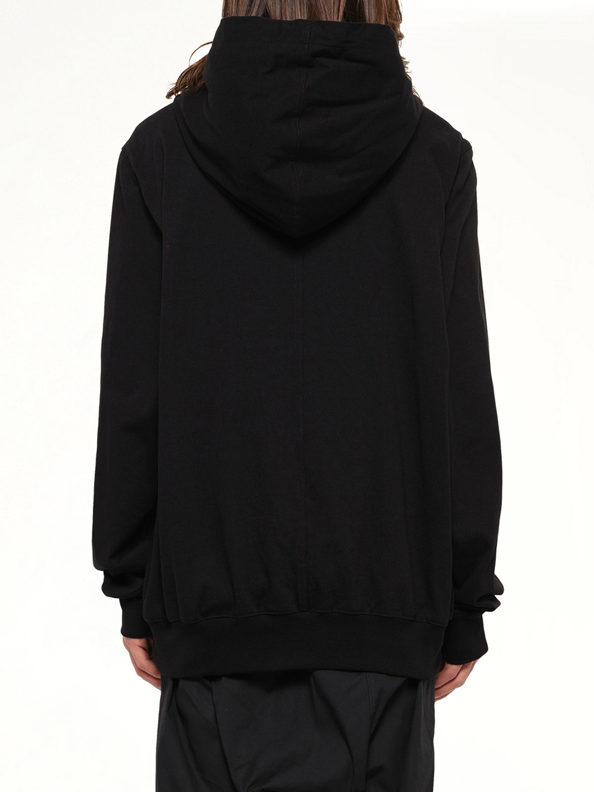 Heavy Jersey Hoodie in Black