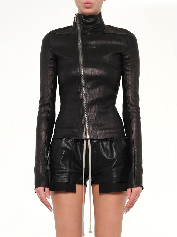 Leather Gary Jacket in Black