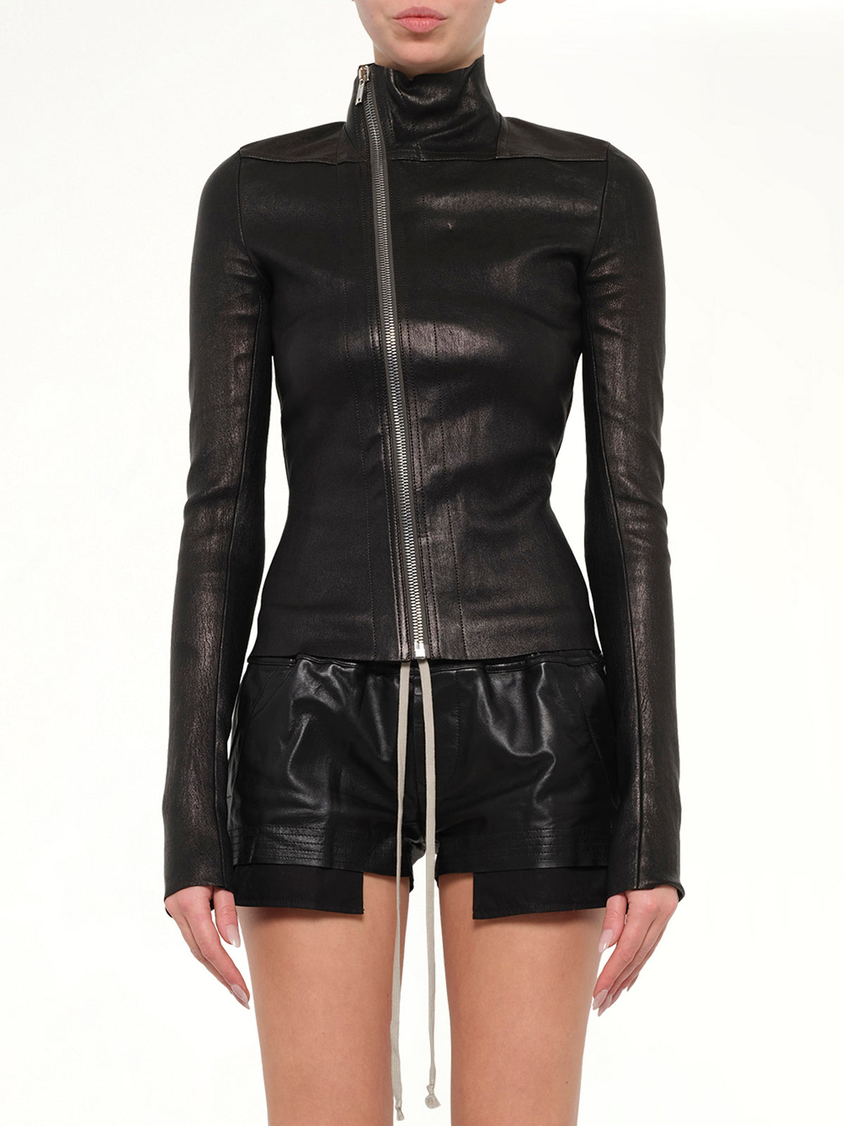 Leather Gary Jacket in Black