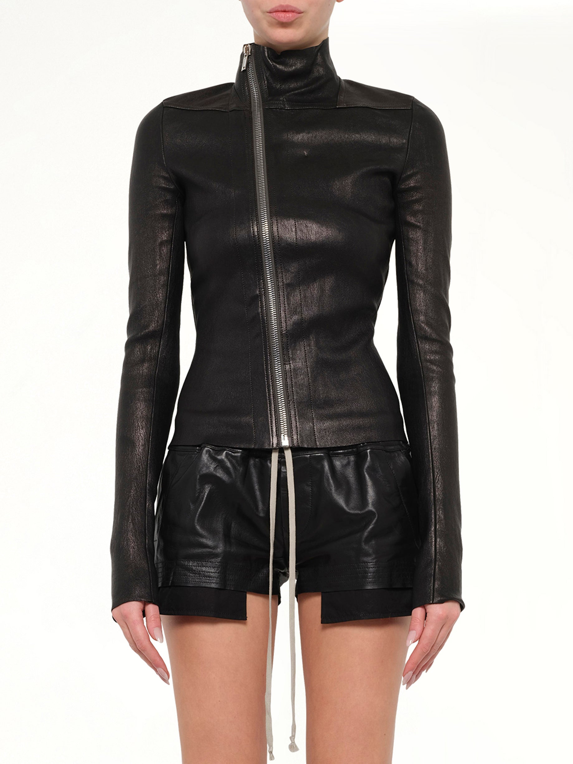 Leather Gary Jacket in Black
