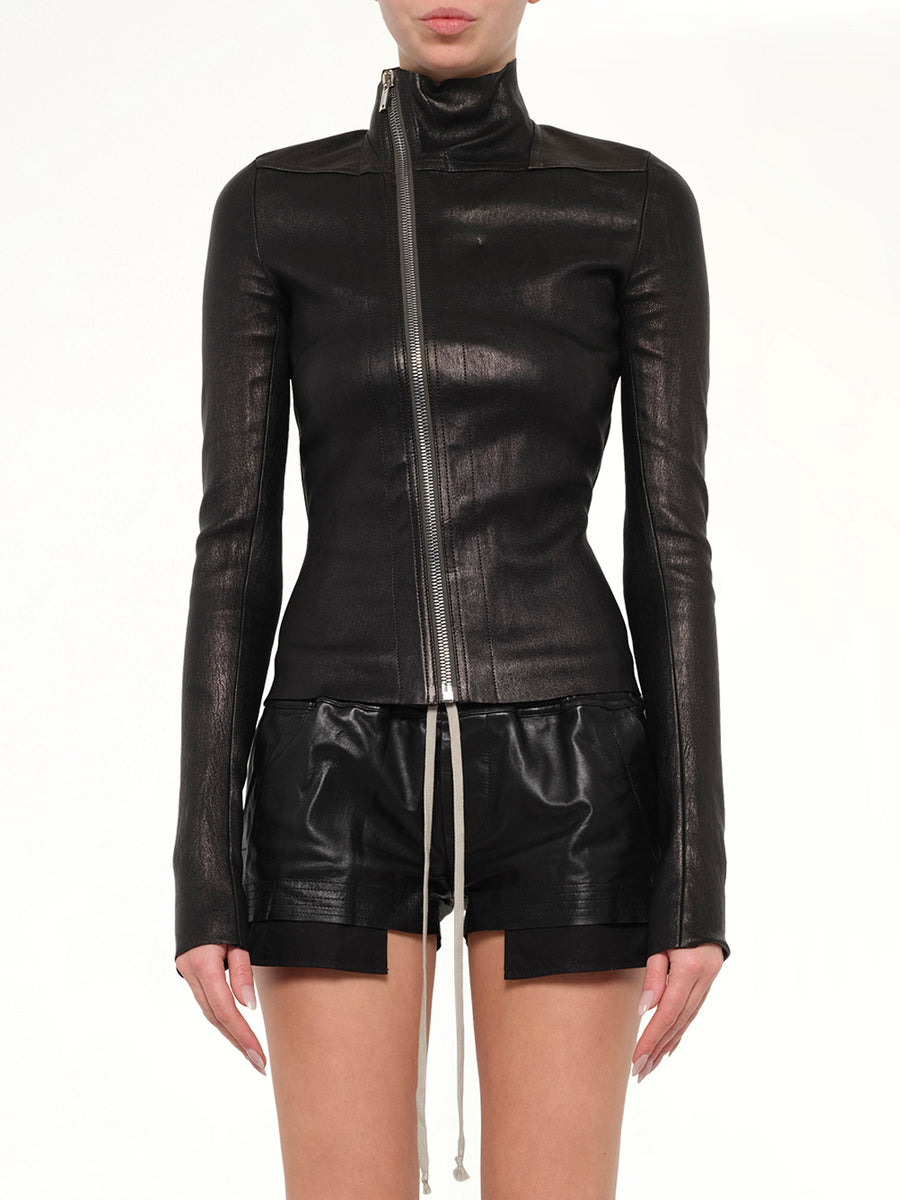 Leather Gary Jacket in Black