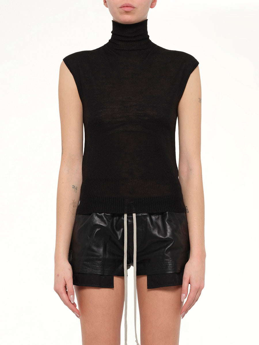Lightweight Wool SL Turtle in Black