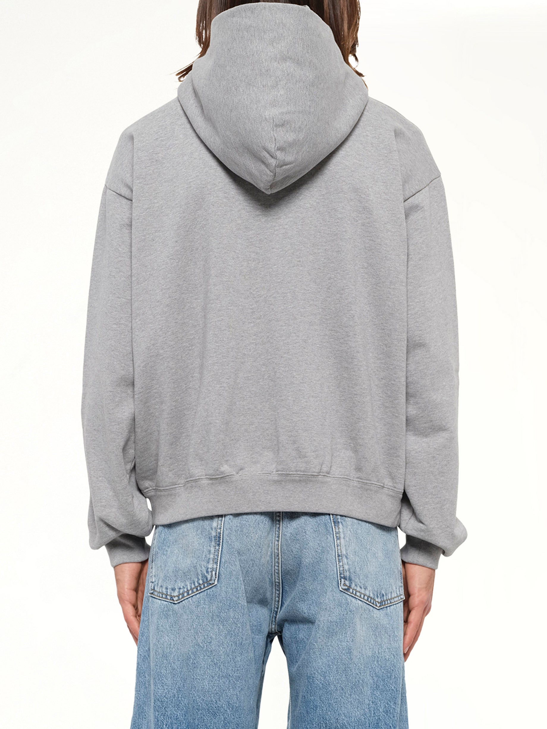 Logo Zip Hoodie in Grey Melange