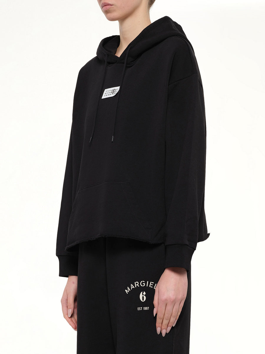 MM6 Patch Hoodie in Black