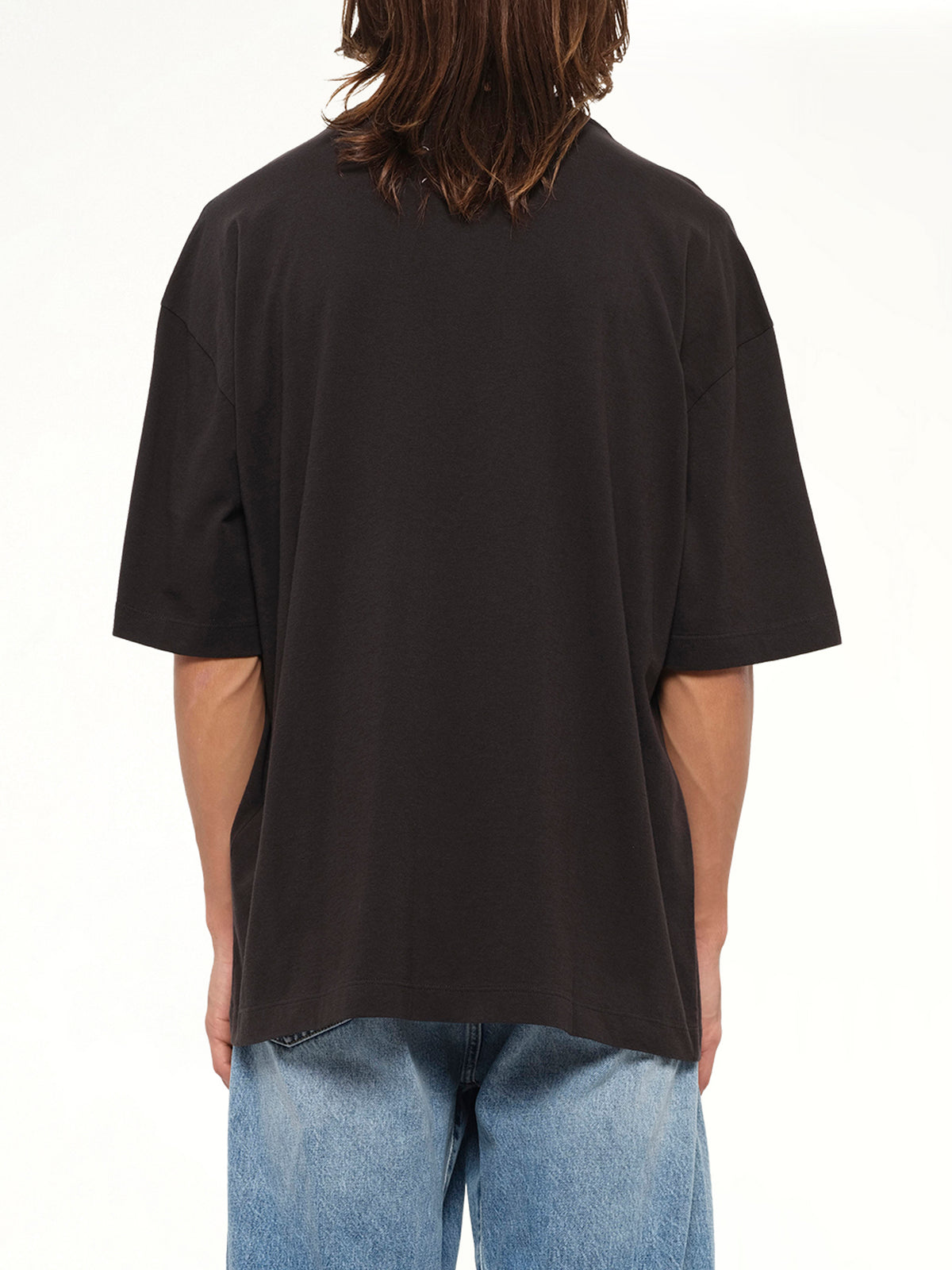 Memory of Logo Oversized T-Shirt in Washed Black