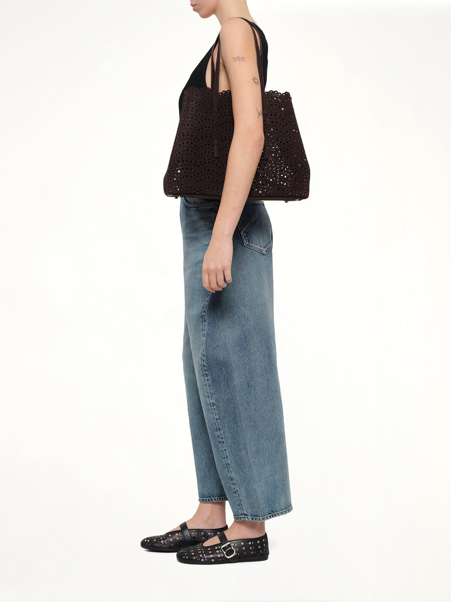 Mina 37 Tote Bag in Brun Fume