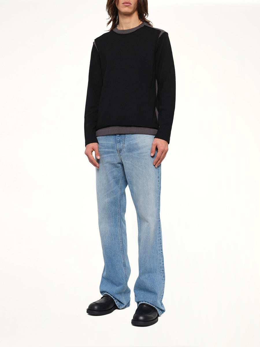 Moved Pattern Gauge 7 Knit in Black/Dark Grey