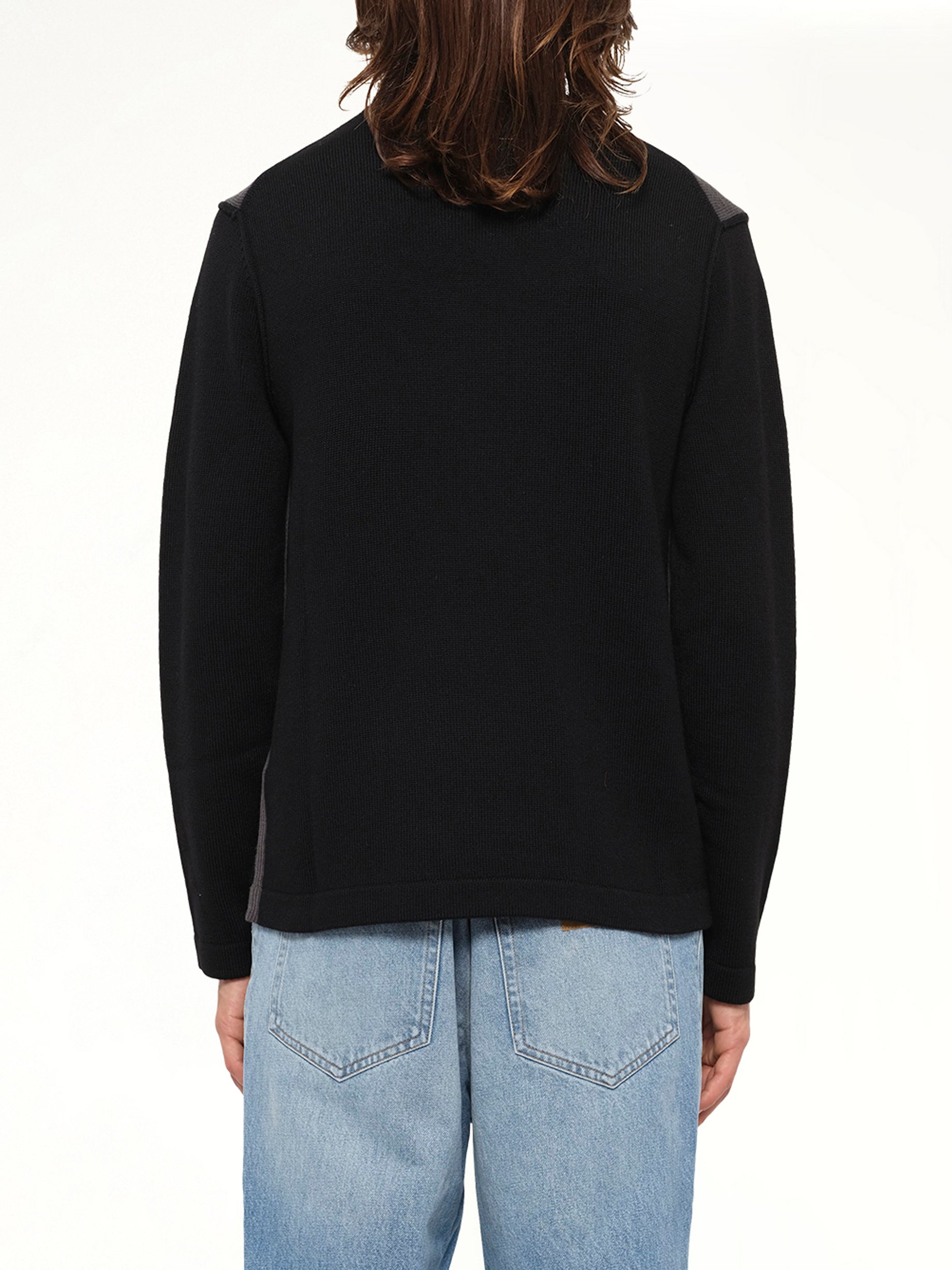 Moved Pattern Gauge 7 Knit in Black/Dark Grey