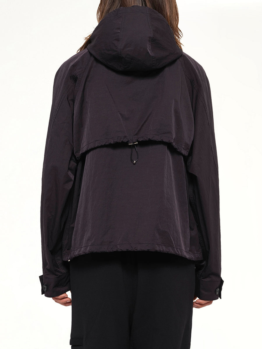 Nylon Double Pocket Jacket in Black