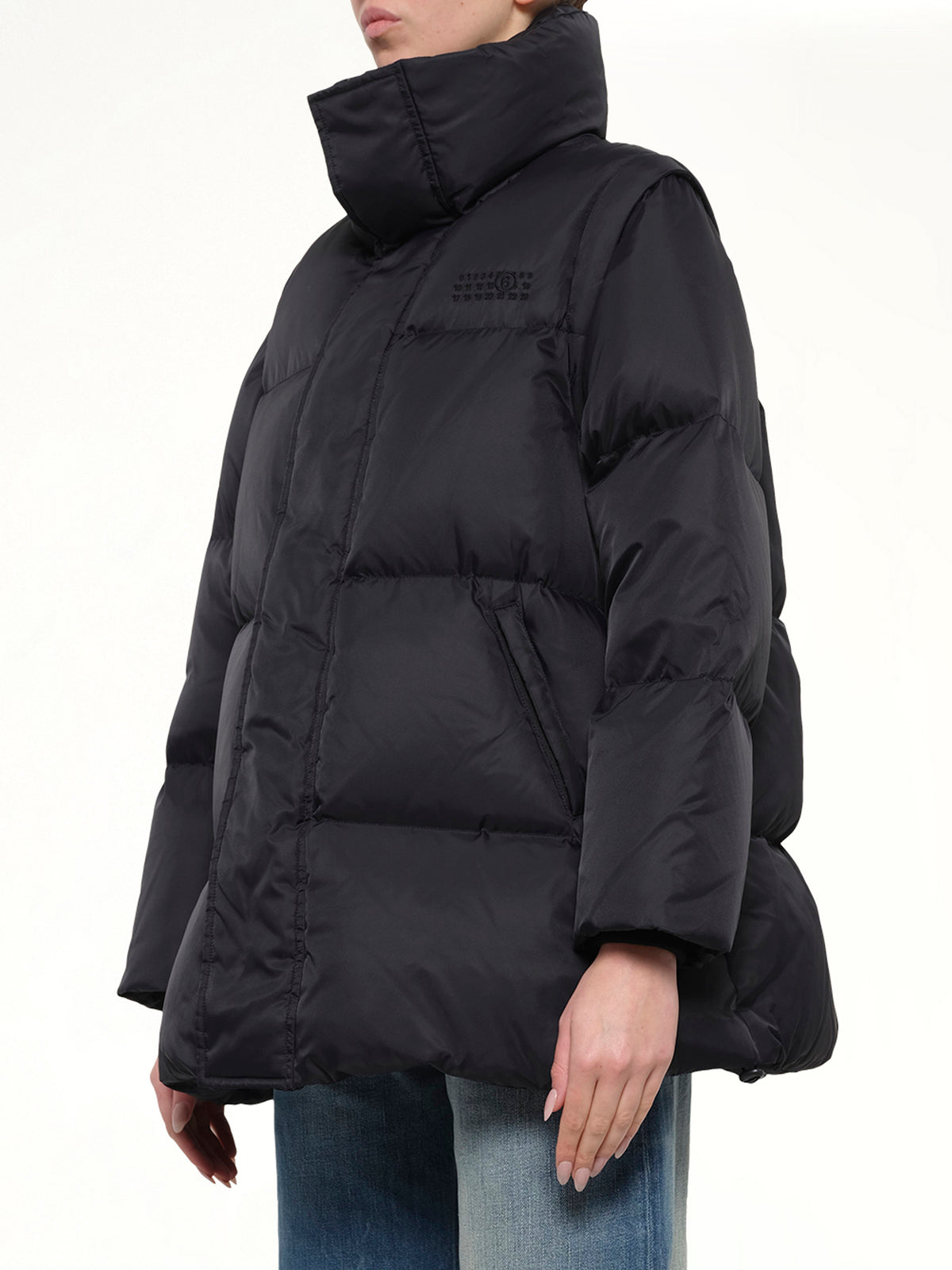 Nylon Puffer in Black