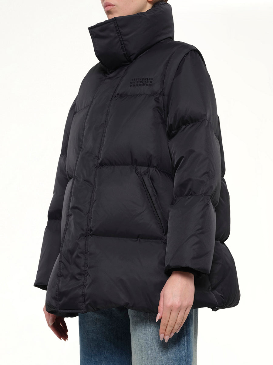 Nylon Puffer in Black