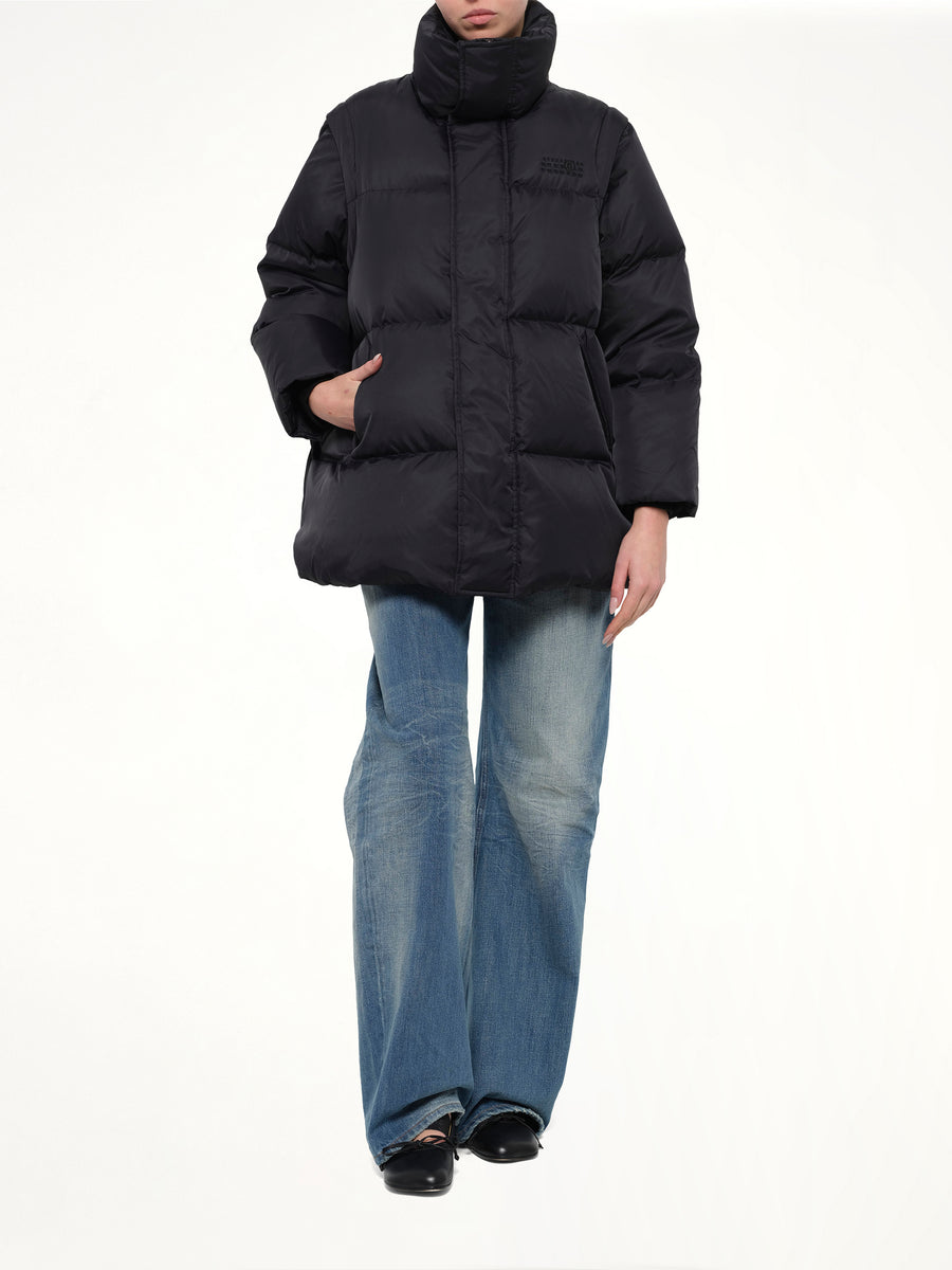 Nylon Puffer in Black