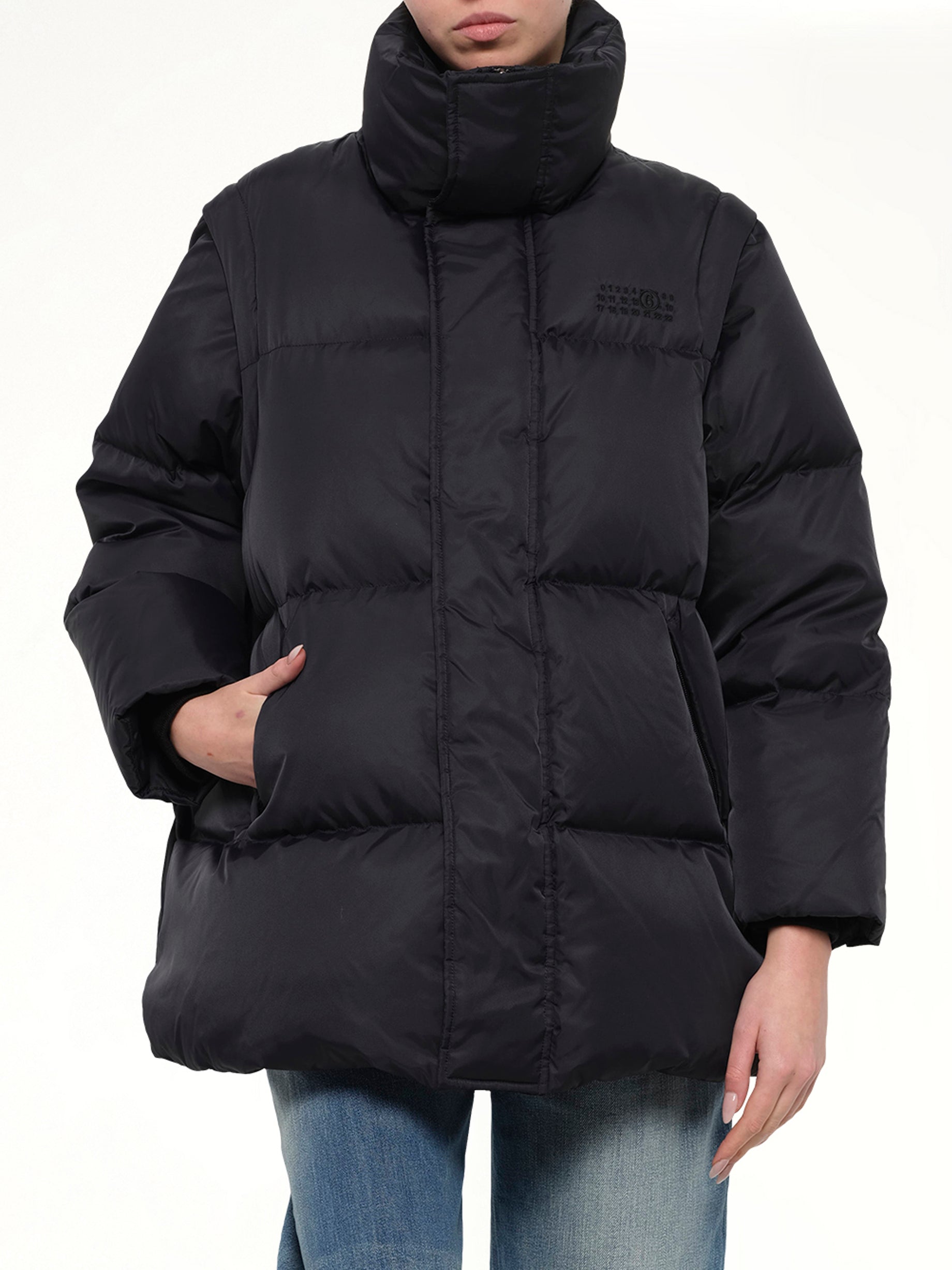 Nylon Puffer in Black