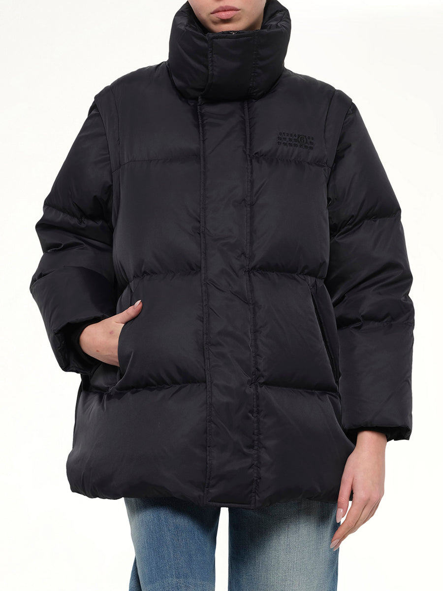 Nylon Puffer in Black