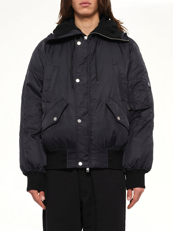 Nylon Utility Jacket in Black