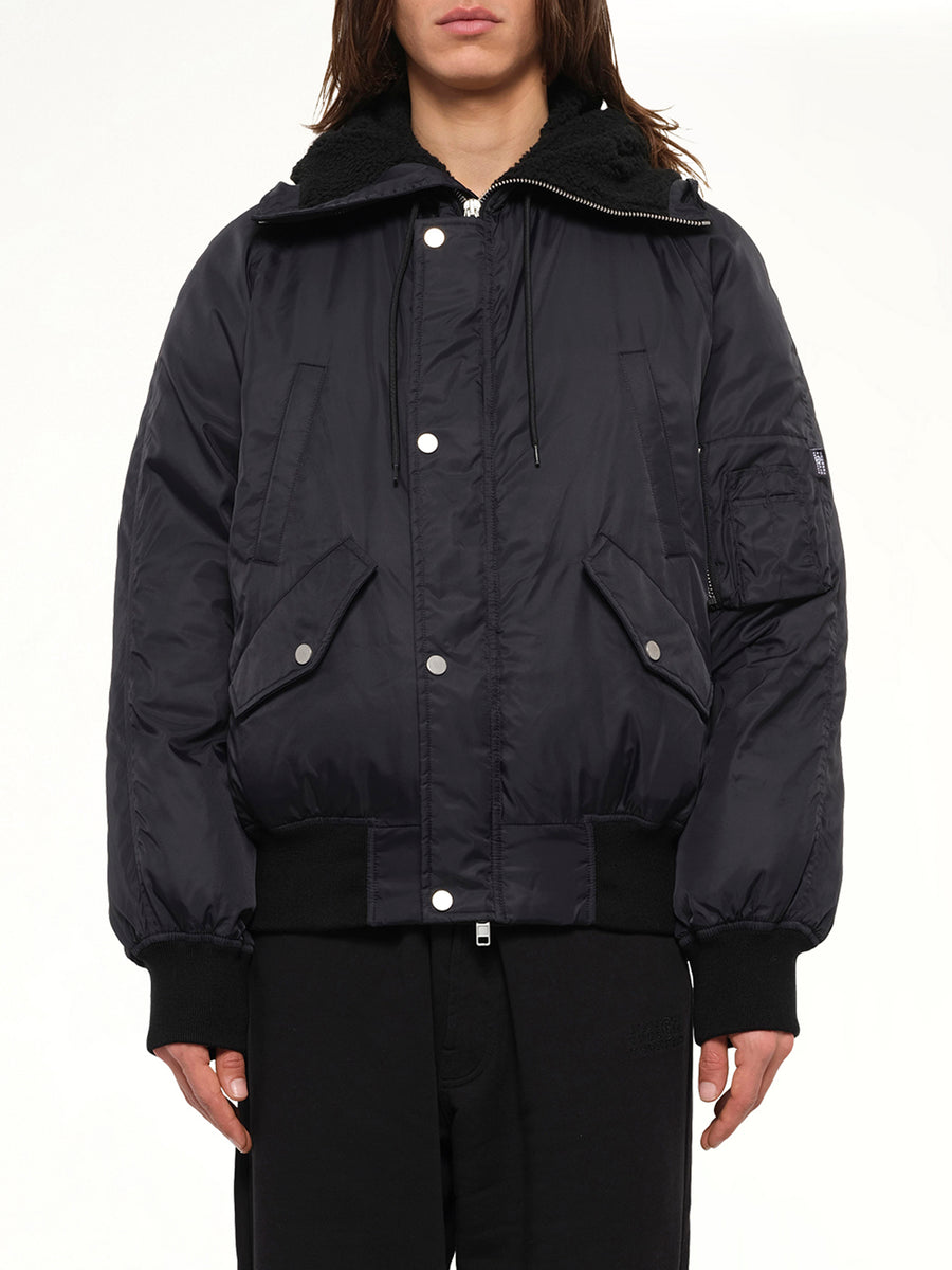 Nylon Utility Jacket in Black