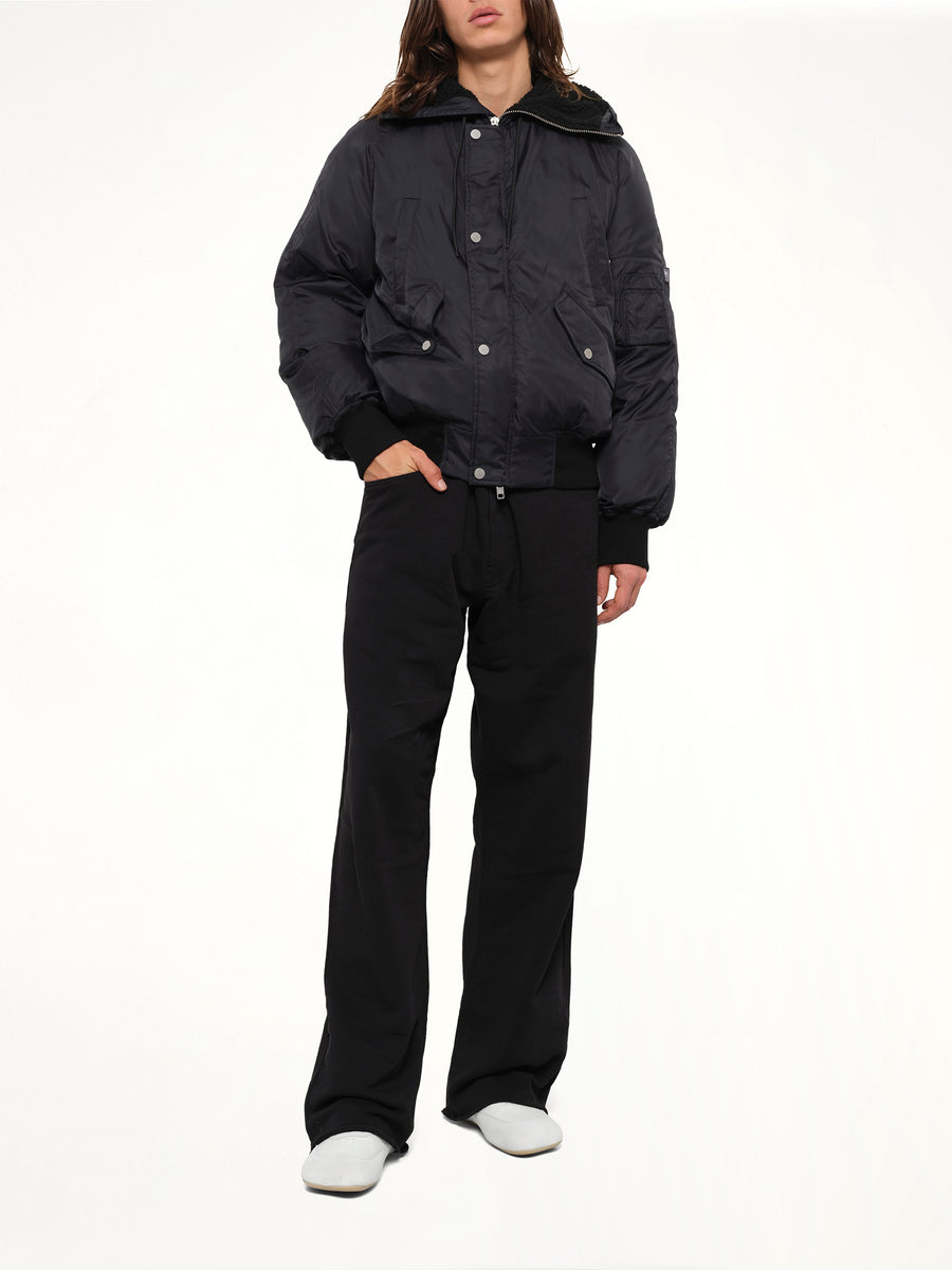 Nylon Utility Jacket in Black