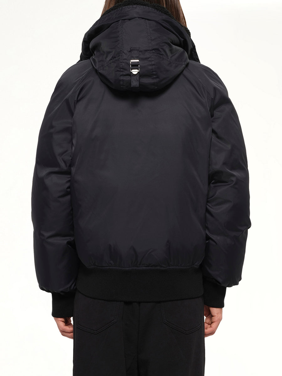 Nylon Utility Jacket in Black